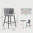 thumbnail image 3 of HOMCOM Bar Stools Set of 2, Counter Height Stools with Back, Grey, 3 of 10