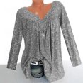 thumbnail image 2 of Vente de Liquidation Jolis Hauts pour Femmes Manches Longues Col Rond Hauts de Sortie Chandail Décontracté à Enfiler Impression de Lettres Mode d'Automne Blouse pour Femmes Légère Tendance Grande Taille C'est l'Automne Haut Yall (Gris Foncé, 2TG), 2 of 8