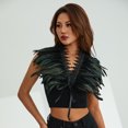 thumbnail image 3 of Fortune Cape Gothique à Plumes pour Femmes Halloween Cosplay Fête Châle à Lacets Boléro, 3 of 8