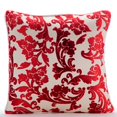 thumbnail image 1 of The HomeCentric Housse de Coussin Décoratif Rouge Cayenne Housse de Coussin Floral Rouge Lot de 2 18x18 Pouces (45x45 cm) Housse de Coussin Carrée en Velours Brûlé Housse de Coussin Floral Pâques - Cayenne Fleurs Rouges, 1 of 3