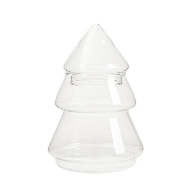 Christmas Decorations Food Storage Christmas Tree Candy Jars Glass Cookie Jars With Lids Christmas Tree Jar Bowl Storage Container For Xmas Festival Holiday Table Decoration Storage rack