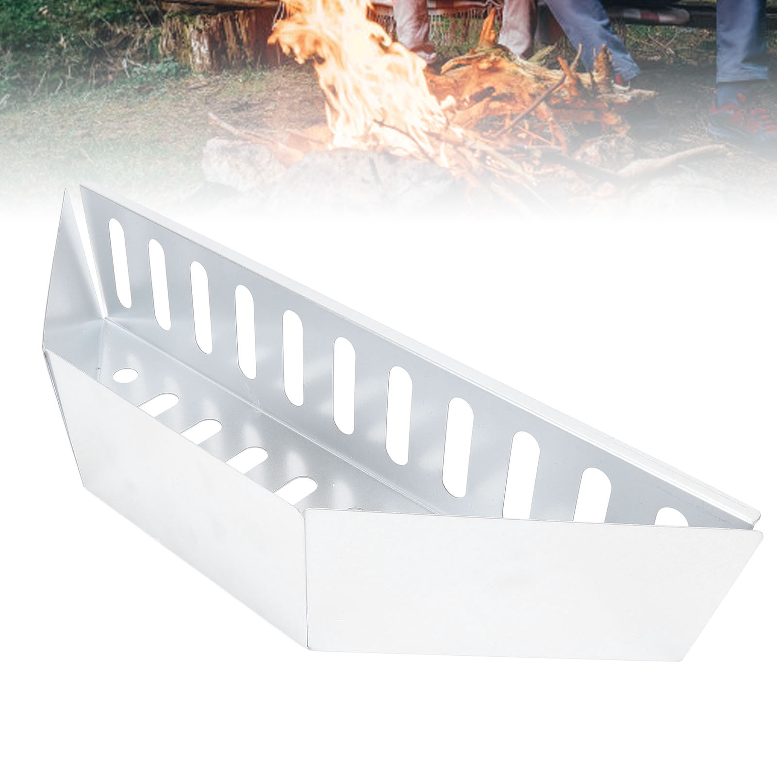 BBQ Charcoal Grill Basket Holder, Aluminium Rustproof Charcoal Basket Easy To Clean Sturdy  for Outdoor Barbecue