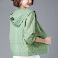 thumbnail image 3 of TACILIP Vestes Courtes de Protection Solaire pour Femmes Grande Taille à Fermeture Éclair, Chandail à Capuchon à Manches Longues, Vestes d'Automne, Manteau Décontracté et Tendance, Vestes d'Extérieur avec Poches, Vêtements d'Automne pour Femmes, 3 of 3