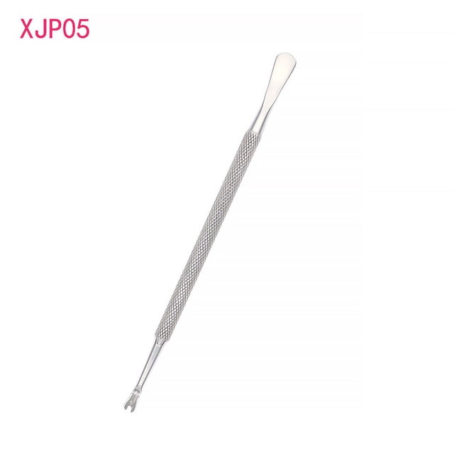 Tondeuse à Manucure en Acier Inoxydable, Outil de Décapant de Vernis à Ongles à Double Extrémité, XJP05