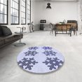 thumbnail image 4 of Ahgly Company Tapis de Zone Rectangulaire Transitionnel Lavande Bleu pour Intérieur, Lavable à la Machine, 8 Pieds x 10 Pieds, 4 of 7