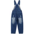 thumbnail image 2 of KIDSCOOL SPACE Boy Girl Overalls,Ripped Denim Washed Jeans Dungarees Jumpsuit,Blue,2-3 Years, 2 of 8