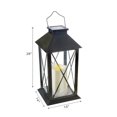 thumbnail image 2 of LED Solar Clear Glass Pane Lantern with Faux Candle Diamond, 2 of 3