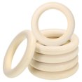 thumbnail image 1 of Unique Bargains 90mm Wooden Rings for Crafts, 10 Pack Natural Wood Rings Unfinished Wood Loop Circle, 1 of 8