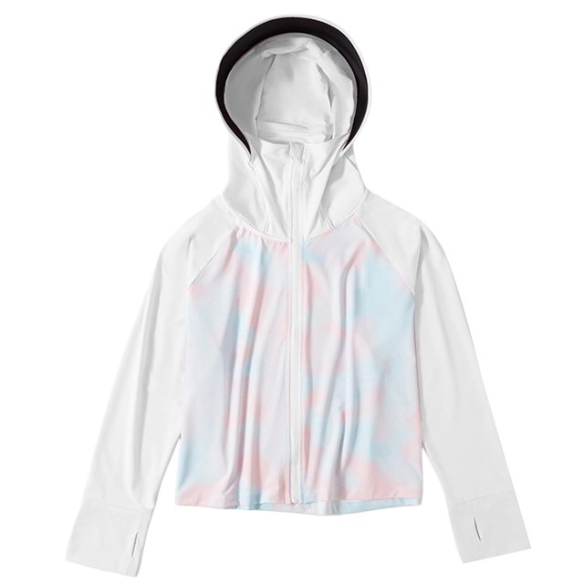 Hiiyo Girls Hooded Lightweight Sun Protection Jacket Upf 50+ Breathable Sun Shirt