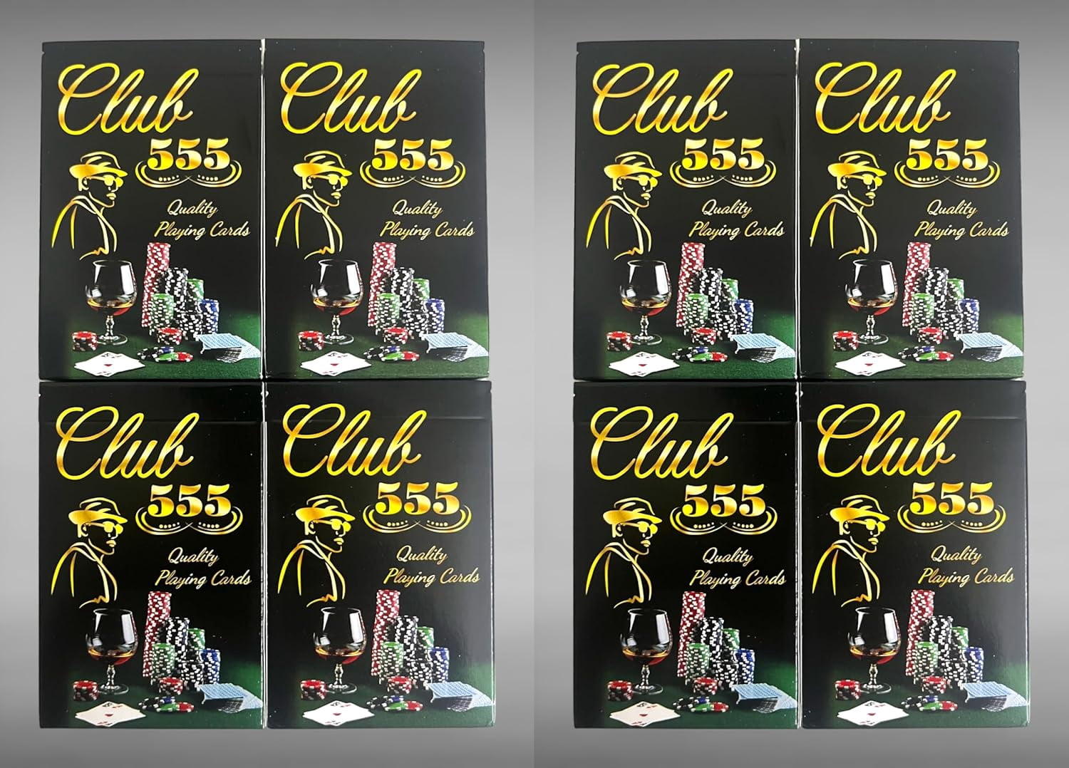 Woyr Club 555 Plastic Coated Playing Card Game Pack Of 8 For Adults - Taash Ke Patte, Rummy Cards, Poker Cards, Teen Patti Cards | Multicolor Playing Card