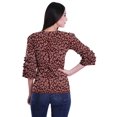 thumbnail image 4 of Moomaya Ruffle Sleeve Printed Cotton Womens Tops Plus Size Short T-Shirt Top, 4 of 4