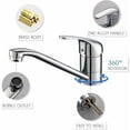 thumbnail image 4 of Classic 360 Degree Rotating Kitchen Faucet in Solid Brass, 4 of 5