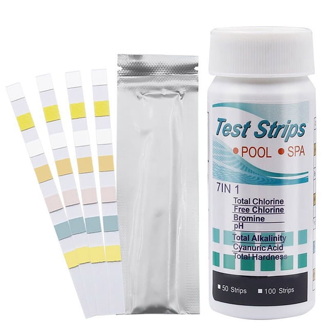 Hearth & Gear 7 In 1 Swimming Pool Test Paper PH Test Paper Water Quality Test Paper PH Water Quality Test Strip Swim Training Set Swim Snorkel for Lap Swimming Float for Pool for Kids Hand Boards for