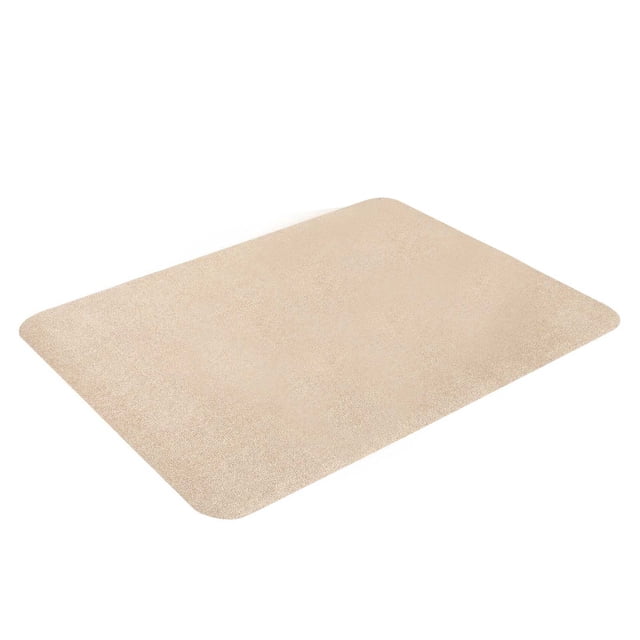 Graflsoa Self-Adhesive PVC Non-Slip Chair Mat for Floor Protection, 120x90cm, Beige, Durable Polyester Fiber, Odorless & Eco-Friendly