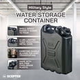 thumbnail image 4 of Scepter Contenant d'Eau en HDPE de Style Militaire Robuste de 5 Gallons, (Lot de 4), Noir, 4 of 7