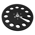 thumbnail image 3 of DEWIN 1/4 7 Inch Empty Tape Reel Aluminum Alloy 11 Hole Universal Opening Machine Part Recording Takeup Reel Black, 3 of 14