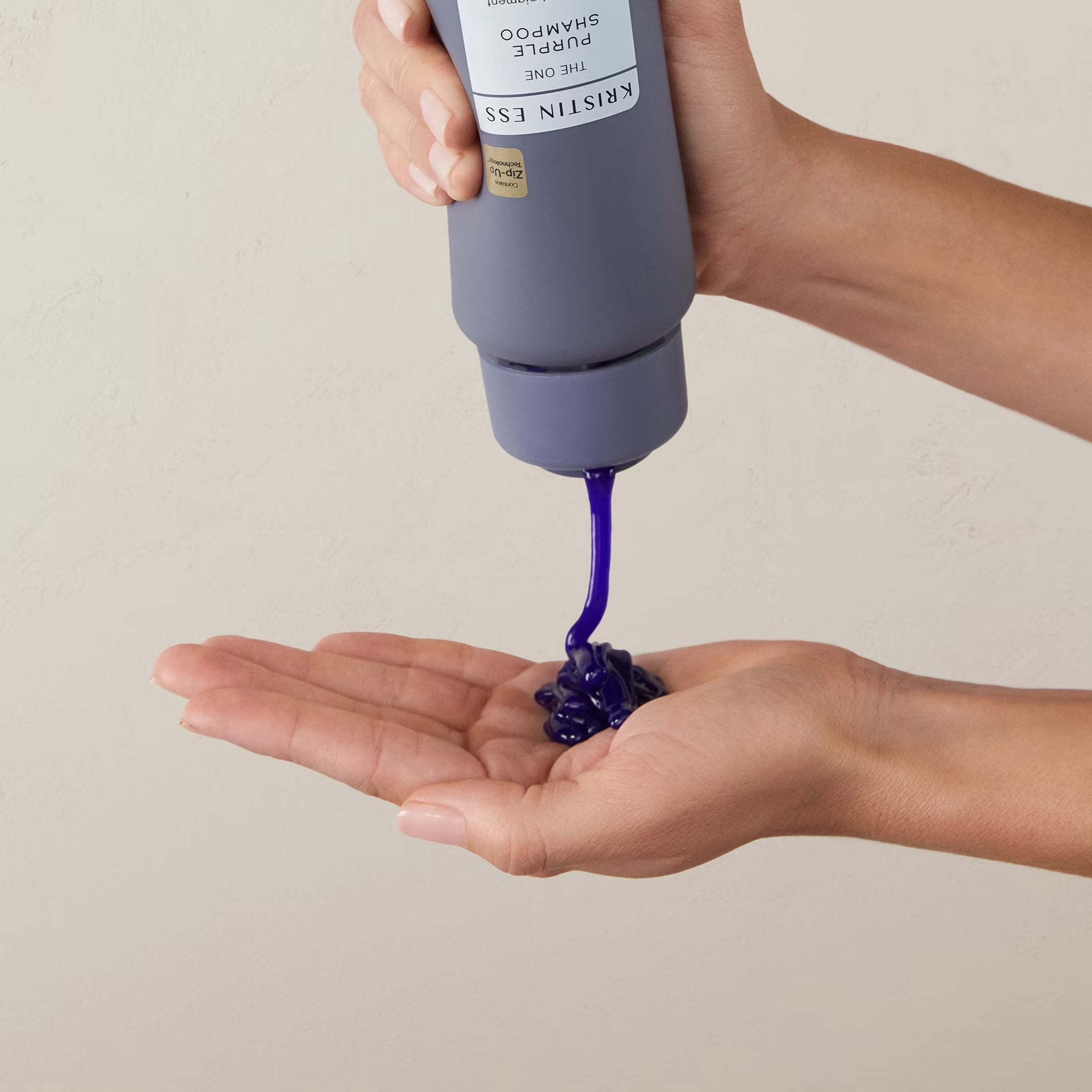 Kristin Ess The One Purple Shampoo for Blonde, Brunette, Silver + Grey Hair, Anti Brass + Yellow Tones, Sulfate Free Toning Shampoo, 296ml