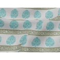 thumbnail image 4 of oneOone Viscose Jersey Fabric Leaves & Lotus Block Print Fabric By Yard 60 Inch Wide, 4 of 5
