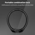 thumbnail image 4 of Dvkptbk Bicycle Combination Lock Mountain Bike Lock Antitheft Portable Electric Vehicle Battery Motorcycle Password Lock Combination Ring Lock Black Bicycle Accessories, 4 of 8