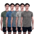 thumbnail image 4 of SPXTREME [5 Pack] Men’s Dry-Fit Activewear Crewneck T Shirts Running Gym Workout Quick Dry Tee Top, 4 of 11