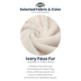 thumbnail image 2 of Ultimate Sack 6000 6-Foot Bean Bag Chair Oversized Foam Lounger, Ivory Fur Cover, 2 of 7