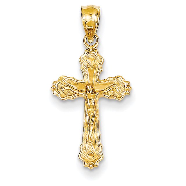 Petit Crucifix en Or Jaune 14K