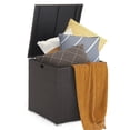 thumbnail image 1 of Costway  72 Gallon Patio Rattan Wicker Storage Deck Box Container with Liner Garden, 1 of 10