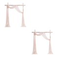 thumbnail image 3 of Decodeary Wedding Arch Drapes Memorable Setting For Big Day Not Easy To Wrinkle Easy Care shell pink 2Set, 3 of 6