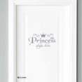 thumbnail image 1 of VogueV Princess Wall Decal - Removable Floral Door Sticker Grey, 1 of 2
