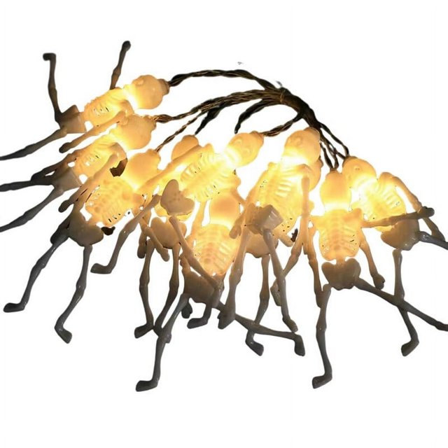 MesaSe 2 Meters 10LED Light Spooky LED Lights Horror Themes Adjustable Light Bat Ghost Pumpkin Shapes Halloween Decor
