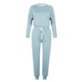 thumbnail image 4 of FAIWAD Ensemble 2 Pcs pour Femme Chandail à Manches Longues à Col Rond et Pantalon de Jogging Long Survêtement Décontracté, 4 of 5