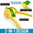 thumbnail image 3 of Lemon Squeezer - Easy To Squeeze 2-in-1 Lemon Juicer & Lime Squeezer - Manual Citrus Squeezer To Get Every Last Drop Of Juice, 3 of 5