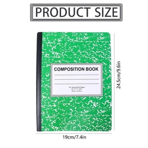 CHENMEI Grand carnet de notes de composition à règles larges Livre de notes à règles étendues PaperSewn Couleurs assorties de la couverture de reliure