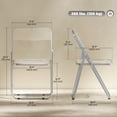 thumbnail image 3 of 4 Pack Acrylic Folding Chairs, Modern Transparent Foldable Chairs, Clear, 3 of 10