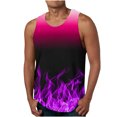 thumbnail image 2 of Qertyioot Independence Day Men Casual Fashion Gradation Printing Pullover Round Neck Sports Tank Tops, 2 of 5