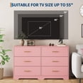 thumbnail image 4 of Yiwa Modern 6-Drawer Dresser, Deep Storage, Anti-Tip, Gold Metal Handles, 4 of 7