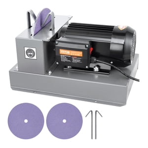 VEVOR Aiguisseur de lame de tondeuse, 1HP 750W Brosse à lame de tondeuse avec 9-inch Roue de broyage en céramique, puissante machine à aiguiser les bancs