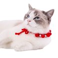 thumbnail image 4 of CBFFDC Cat Necklace Handmade Beautiful Fake Pearl Decor Fur Ball Pet Dog Collar Pet Neck Circle, 4 of 7