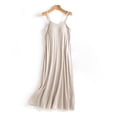 thumbnail image 2 of AWZXDE Robe de Nuit à Bretelles pour Femme avec Bonnet de Soutien-Gorge Intégré, Simple, Mode, Polyvalente, Longue, Grande Taille, à Enfiler sous la Robe, Tenue d'Intérieur, Beige, TTG, 2 of 6