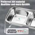 thumbnail image 4 of TopLLC Bol pour Minou en Acier Inoxydable Bol de Nourriture pour Minou Bol d'Eau pour Chien pour Minou Riz Nourriture et Eau Intégrées Sans Chocs et Protection du Cou Bassin pour Chat en Acier Inoxydable, 4 of 6