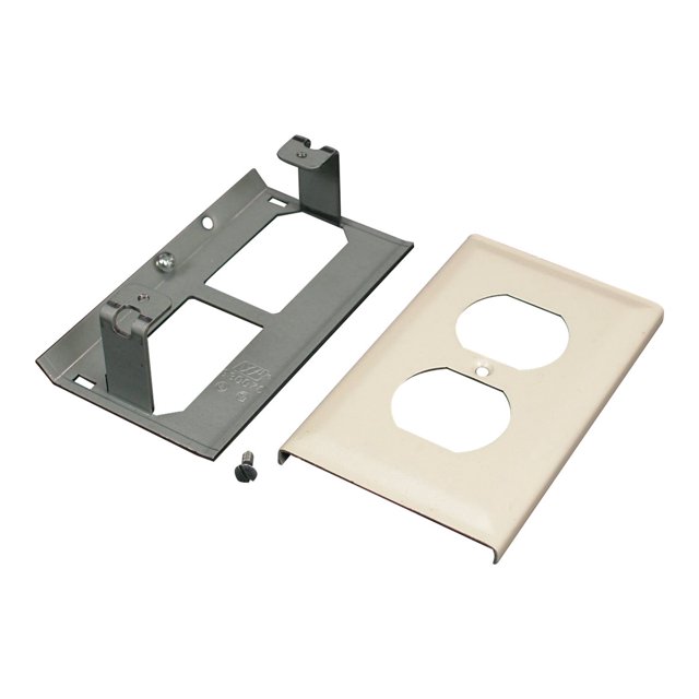 Wiremold 3000 Series - Cable raceway receptacle cover - duplex - gray