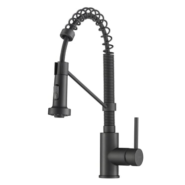 Kraus Bolden 18" Commercial Kitchen Faucet w/ Pull Down Sprayhead, Matte Black