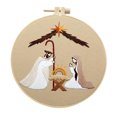 thumbnail image 2 of Wzzjkit Vintage Religious Hand Embroidery Diy Handmades Fabric Material Kit Creatives Needlework Embroidery, 2 of 5