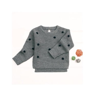 Baby Polka Dots Long Sleeve Knitted Sweater