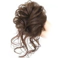 thumbnail image 3 of Updo Bun Hairpiece, Soft Light Brown Fashionable Messy Bun Hairpiece Synthetic Exquisite  For Wedding, 3 of 7