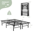 thumbnail image 3 of Gymax 14'' Queen Size Metal Platform Bed Foldable Mattress Foundation Tool-Free Assembly, 3 of 10