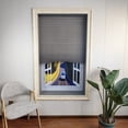 thumbnail image 2 of Curtain For Windows Polyester Fabric Panel Drapes，Cordless Pleated Window Shades Easy Install No Drill No Tools White/blue/black/br Light Filtering Blinds Size 23.6" W X 70.8" H Shower Ripple Fold, 2 of 4
