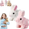 thumbnail image 1 of SUTENGDA Bunby - My Realistic Bunny  Realistic Bunny Can Walk and Talk   Bunby My Realistic Bunny   Bliss Stuffed Bunny  Easter Plush Interactive Realistic Bunny Robot (Pink), 1 of 7