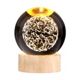 thumbnail image 1 of 3D Crystal Ball with Warm Light Wooden Base Small Night, 1 of 8