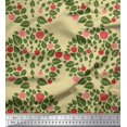 thumbnail image 1 of Soimoi Rayon Fabric Leaves & Fruits Print Sewing Fabric Yard 56 Inch Wide, 1 of 1